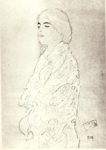 Signora in piedi con abito, c.1916 da Gustav Klimt